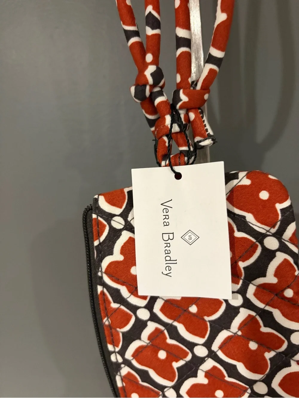 Vera Bradley Orange, White and Black Floral Quilted Crossbody Pouch - Picture 3 of 3